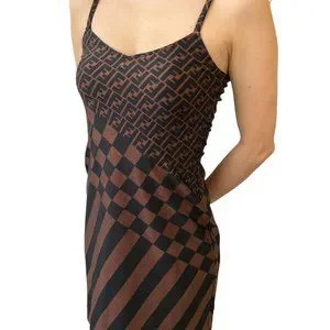 ワンピース Fendi Silk Twill Dress SILK TWILL FF MIDI DRESS for Women - Fendi | Biffi